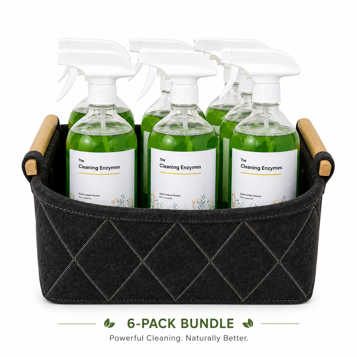 The Cleaning Enzymes Odour Remover bottles, used to remove musty laundry and washing machine smells